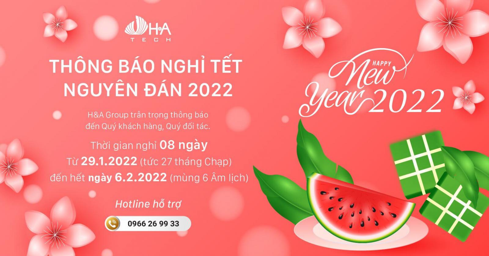 Thông báo Lịch nghỉ tết Nguyên Đán Nhâm Dần 2022