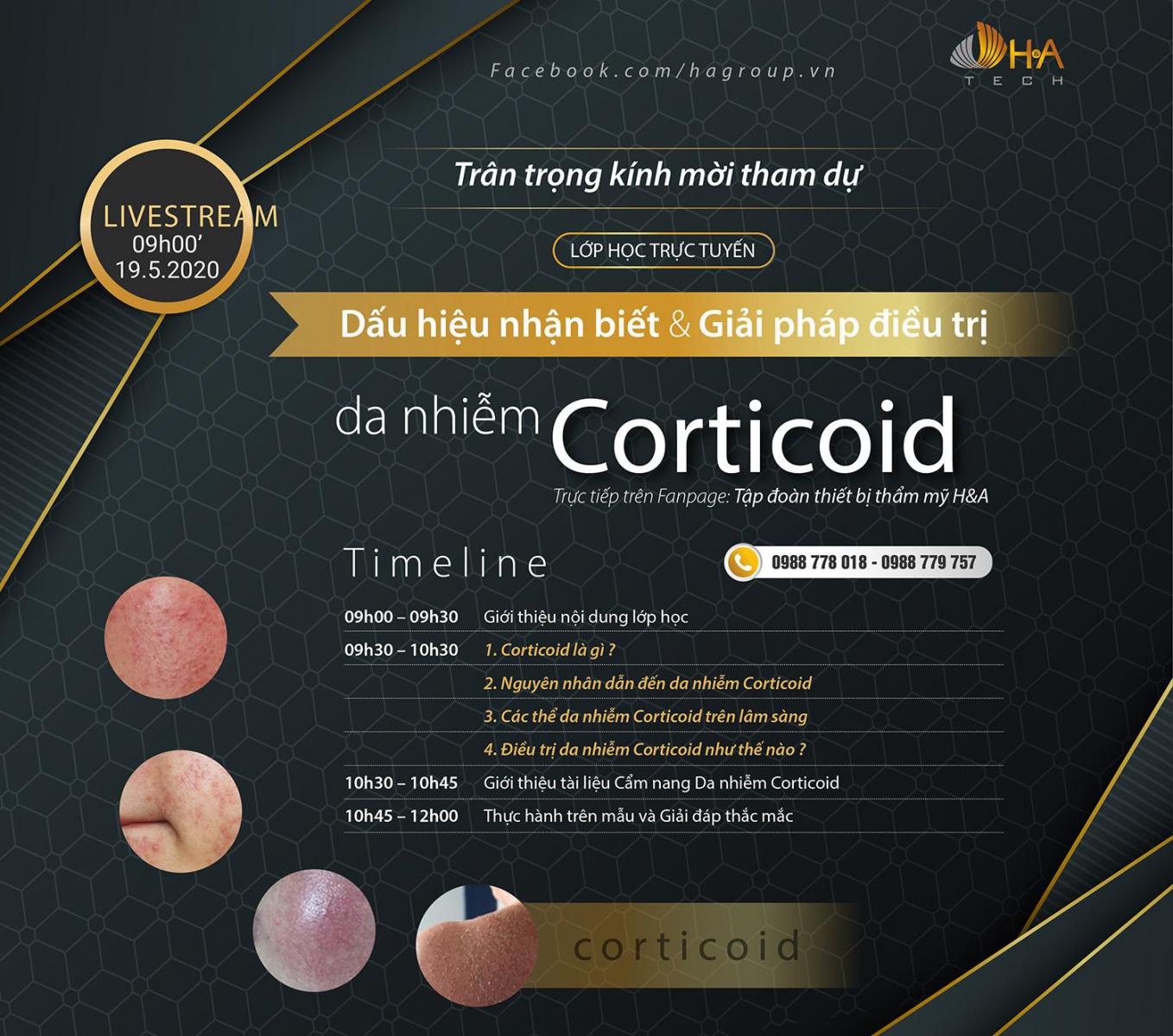 Đào tạo da nhiễm corticoid