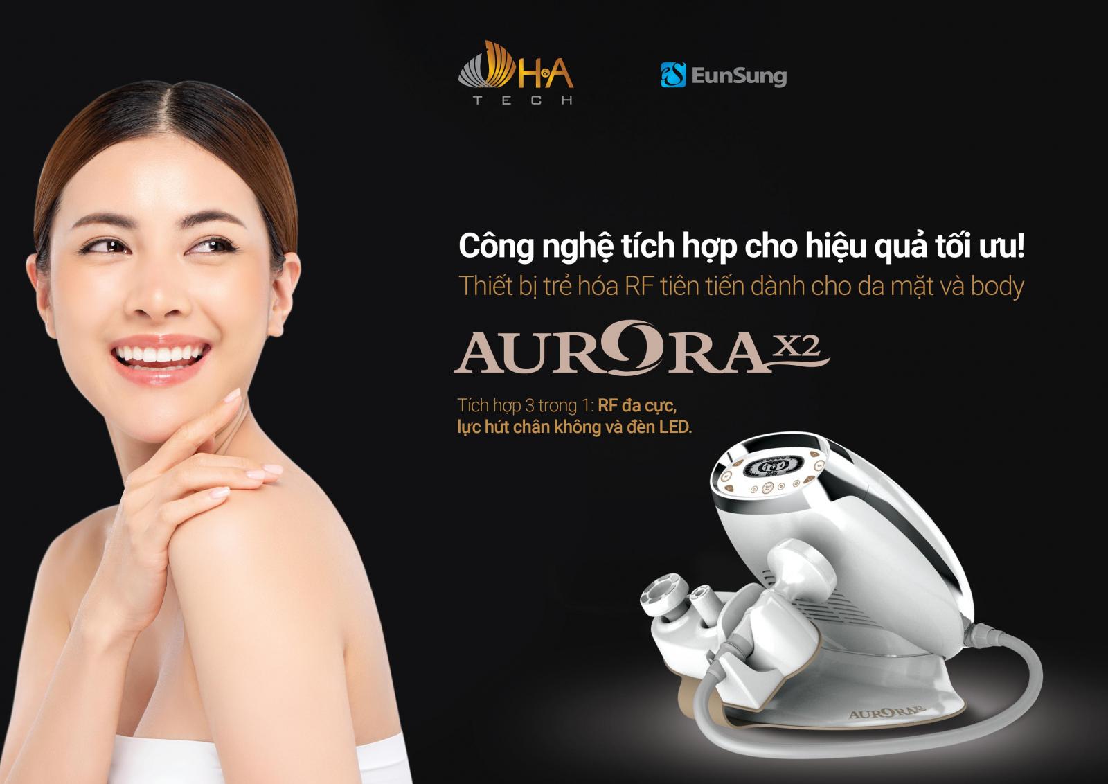 Aurora X2 - Thiết bị trẻ hóa RF tiên tiến dành cho da mặt và body từ Eunsung